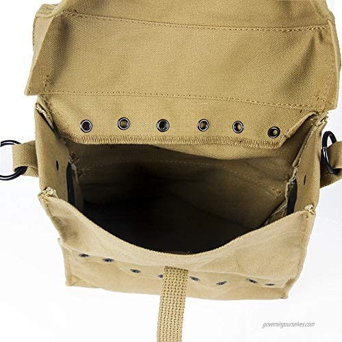 OLEADER WW2 US Army WW2 Medic Bag Military First Aid Carry Pack Pouch Khaki