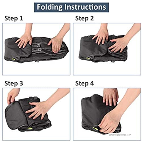 Sarhlio Hiking Backpack Foldable Daypack 35L Lightweight Water Repellent for Travel EDC Black(BPK04C)