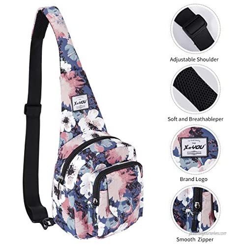 XEYOU Small Sling Bag Backpack Lightweight One Strap Bag Hiking Crossbody Chest Bag Unisex Shoulder Daypack