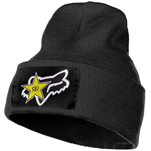 Bagspace Rockstar Energy Drink Winter Warm Soft Comfortable Knit Cap Beanie Hats Winter Beanie Stocking Hatfor Unisex Black