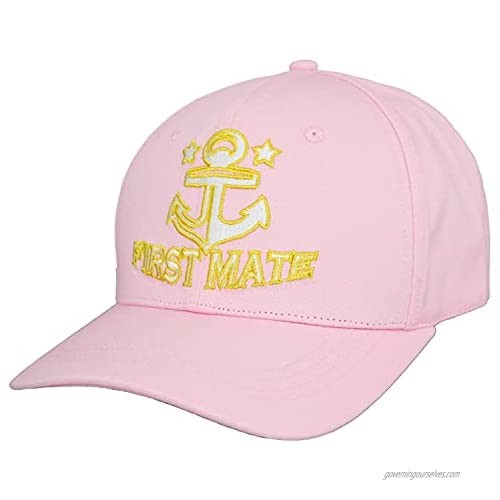 Captain First Mate Baseball Hats Nautical Themed Marine Caps Boater Accessories