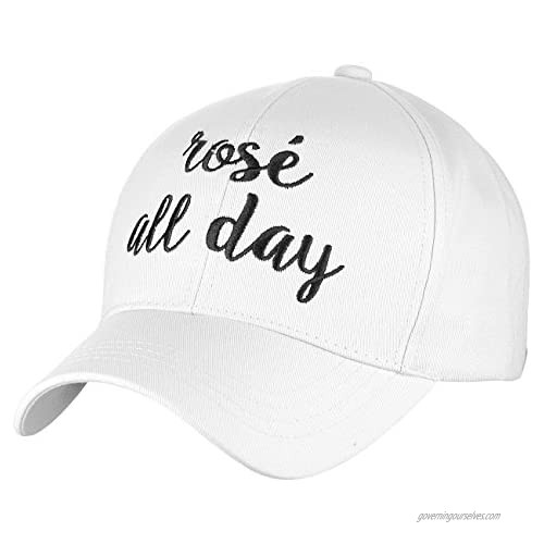 C.C Women's Embroidered Quote Adjustable Cotton Baseball Cap