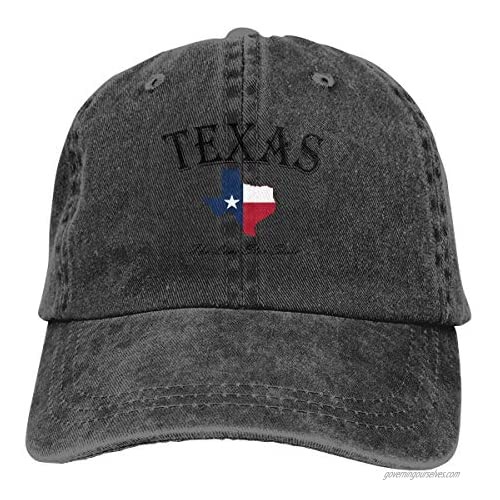 Denim Cap Texas Lone Star State Baseball Dad Cap Adjustable Classic Sports for Men Women Hat