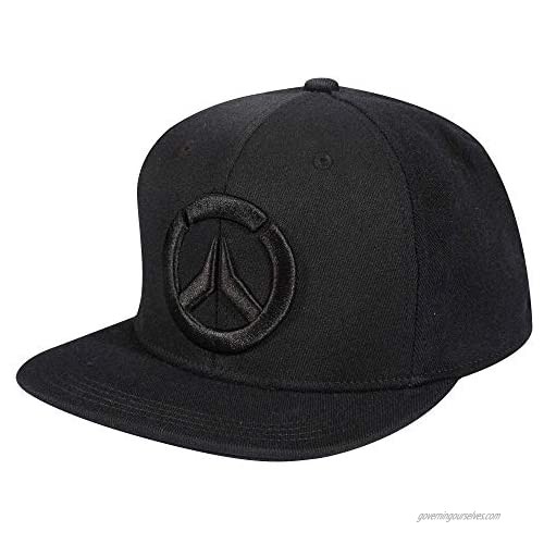 JINX Overwatch Blackout Stretch-Fit Baseball Hat  Black  Adult Size