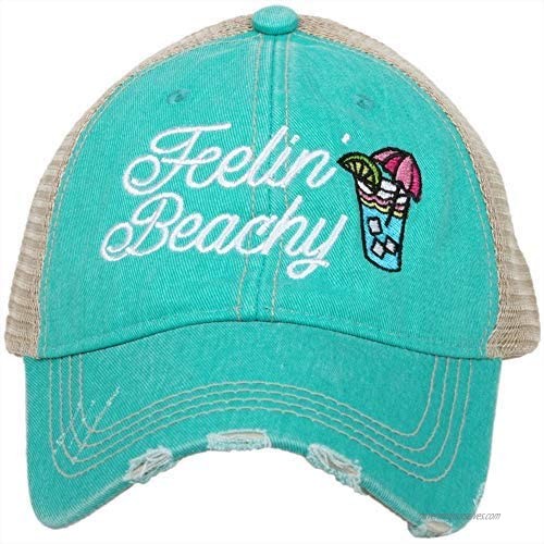 KATYDID Feelin’ Beachy Baseball Hat - Trucker Hat for Women - Stylish Cute Beach Hats for Women