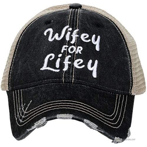 KATYDID Womens Wifey for Lifey Trucker Hat Black