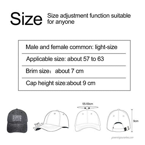 KIXYOUHUU Denim Cap I'm A Happy Camper Baseball Dad Cap Classic Adjustable Sports for Men Women Hat Black One Size