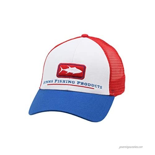 Simms Trout Icon Trucker Hat – Snapback Baseball Cap with Trout Fish