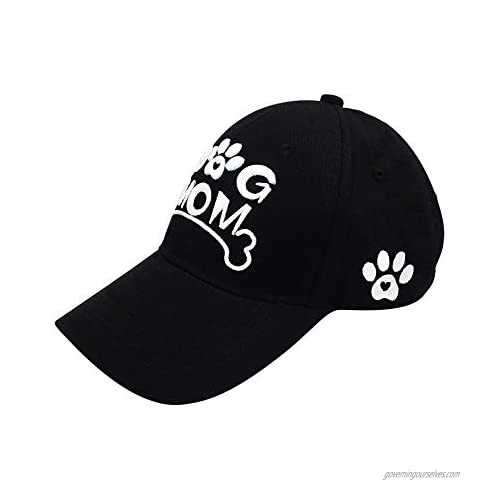 Skull Chef Dog Mom Hat Gift for Women Birthday Black Baseball Cap Embroidered Cute Dad Hat
