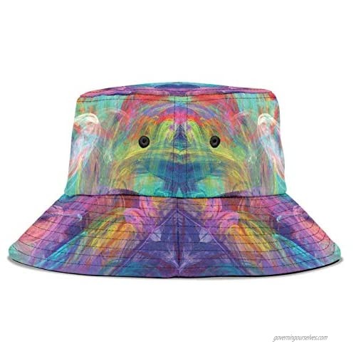 Adorable Bucket Hat for Women Reversible Cool Printed Fishing Cap Sun Hats Happy HIPPIEIN Colors
