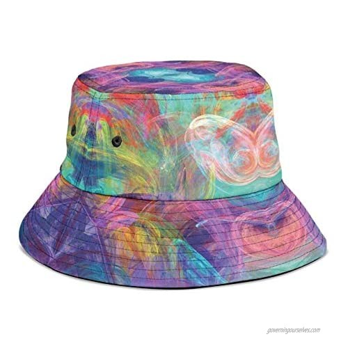 Adorable Bucket Hat for Women Reversible Cool Printed Fishing Cap Sun Hats Happy HIPPIEIN Colors