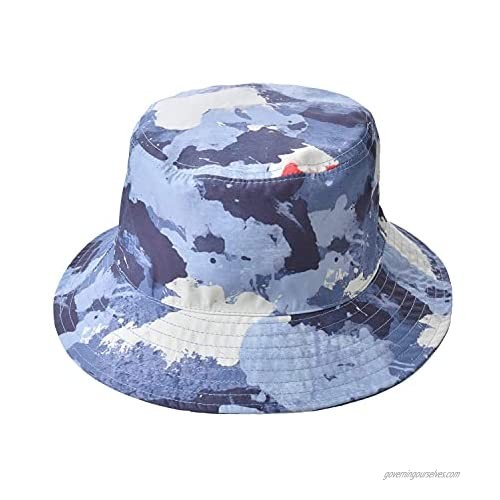 Bucket Hat Unisex Foldable Sun Hat Travel Beach Sun Visor Rain Cap with Chin Strap