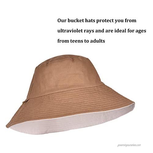 Bucket Hats Cotton Sun Hat Outdoor Unisex Summer Cap Beach Casual