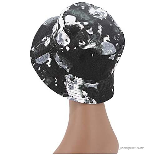 Giovacker Unisex Tie-dye Bucket Hat - Double Side Wear Reversible Sun Fisherman Cap