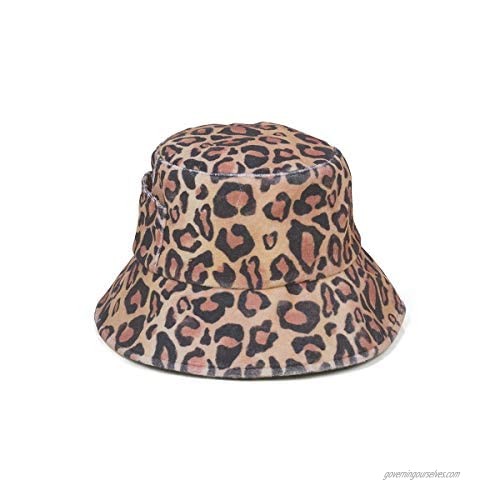 Lack of Color Women's Wave Terrycloth Bucket Hat (Leopard Medium/Large)