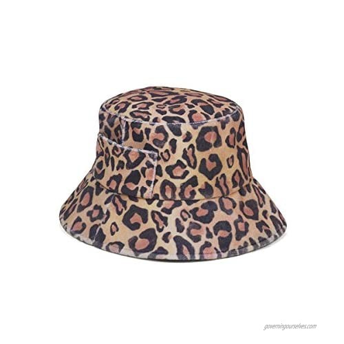 Lack of Color Women's Wave Terrycloth Bucket Hat (Leopard  Medium/Large)