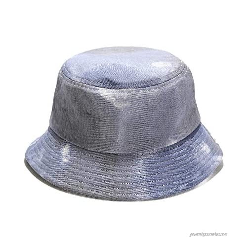 Mongous Womens Fashion Tie-Dyed Bucket Hat Cotton Twill Packable Sun Beach Cap