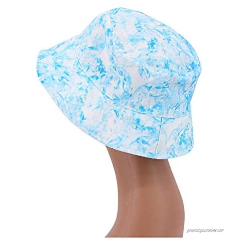 Naimo Unisex Fashion Print Pattern Bucket Hat Floppy Beach Sun Hat Packable Outdoor Travel Fisherman Cap