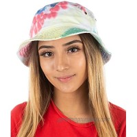 Outdoor Sun Bucket Hat Boonie Cap- Tie Dye Rainbow - (L/XL)
