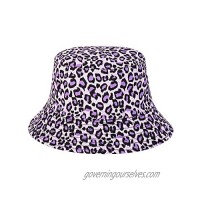 Reversible Bucket hat for Women & Men  Foldable Leopard Cheetah Print Fisherman Sun Cap Bucket hat for Girl Boy