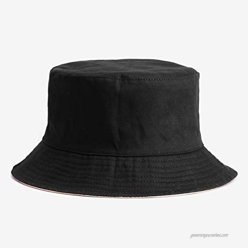 Reversible PU Leather Bucket Hat for Women Men Shining Glitter Gold Fisherman Hat Sun Protection Hat