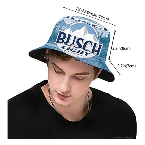 Unisex Bus-ch Light Bucket Hat Wide Brim Summer Fisherman Cap Fashion Travel Sun Hat Beach Hat for Men Women Teens Outdoor