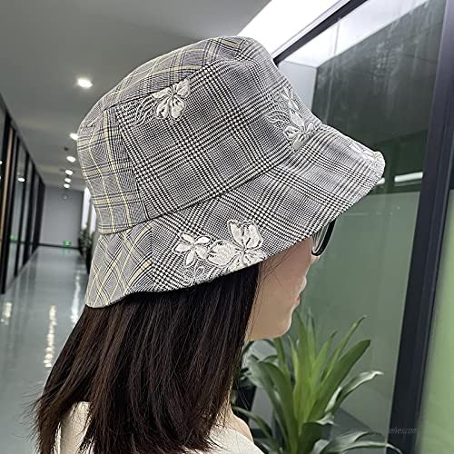 Women's Fashion Business Suit Material Fish Hat with Embroidery Pattern Sun Hats