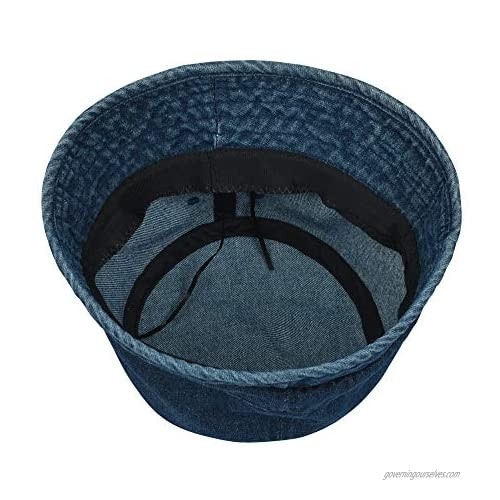 YYDiannaWu Denim Bucket Hats Vogue Sun Caps Cotton Fishman Hats for Women