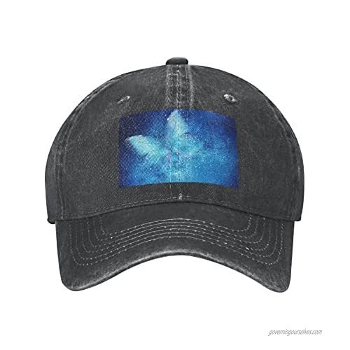 Blue Starry Butterfly Adult Casual Cowboy HAT Mens Adjustable Baseball Cap Hats for MENBlue Starry Butterfly