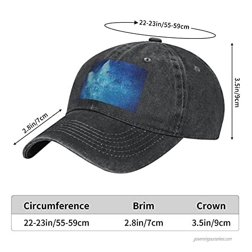 Blue Starry Butterfly Adult Casual Cowboy HAT Mens Adjustable Baseball Cap Hats for MENBlue Starry Butterfly