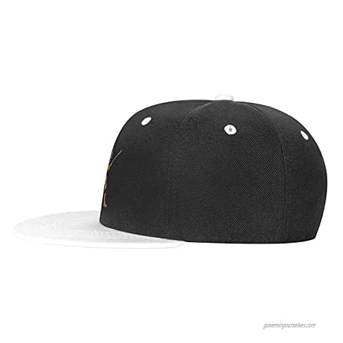 Casider Gannon University Hat Unisex Trucker Hat Hip Hop Plaid Flat Bill Brim Adjustable Baseball Cap White