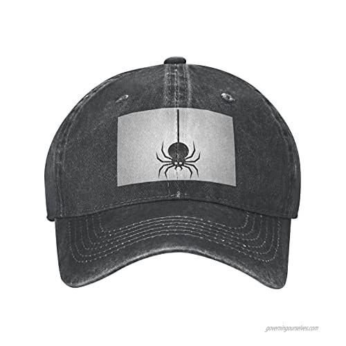 NOTZERO Cute Spider Adult Casual Cowboy HAT Mens Adjustable Baseball Cap Hats for MENCute Spider Black