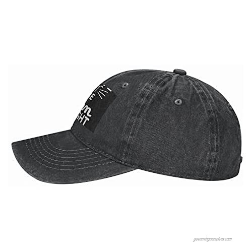 NOTZERO Meow Adult Casual Cowboy HAT Mens Adjustable Baseball Cap Hats for MENMEOW Black