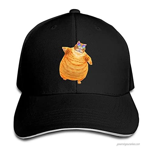 Orange Tabby Cat Hat Funny Neutral Printing Truck Driver Cap Cowboy Hat Adjustable Skullcap Dad Hat for Men and Women