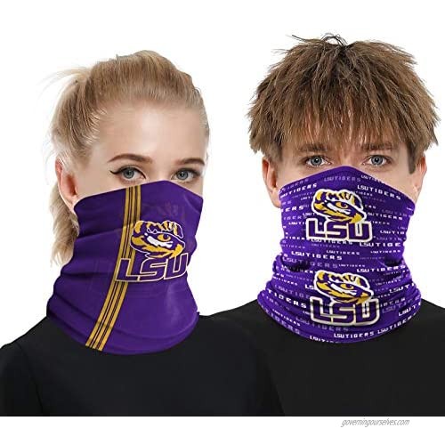 2 Pcs Neck Gaiter Face Cover Scarf Breathable Mask Cooling Bandana Reusable Outdoor Sports Headwear for Men and Women