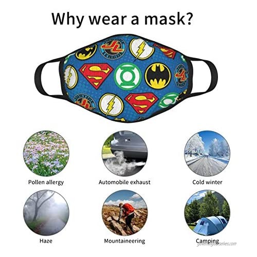 3 Pcs Face Masks Washable Reusable Cloth Dust Face Cover Scarf for Men Women Teens
