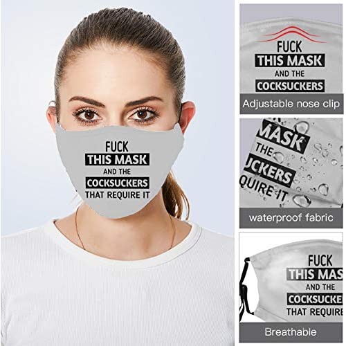 Adults Kids Reusable Face Mask Fuck This Mask and The Cocksuckers That Require It Dust-Proof Bandana
