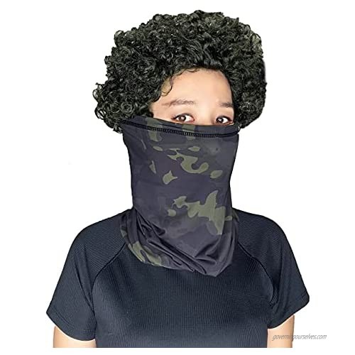 Agymo Cooling Camo Gaiter Face Mask UV Protection，Face Scarf Bandana Breathable Lightweight