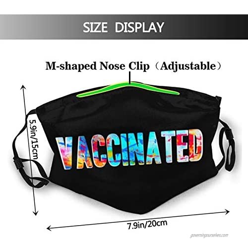 ALLREY Vaccination Face Mask Scarf Comfortable Breathable Reusable Balaclava with 2 Filters for Men & Women Adult.