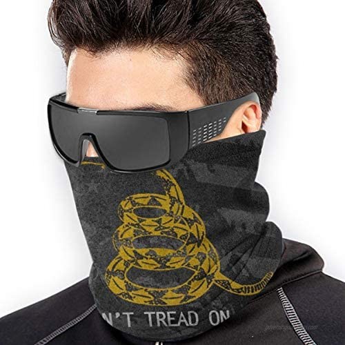 American Flag Snake Do Not Tread On Me Black Unisex Neck Warmer Gaiter Balaclava Ski Mask Cold Weather Face Mask Winter Hats Headwear for Men Women