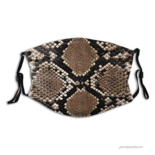Animal Face Mask Camo-Snake skin Face Mask Unisex Balaclava Washable Reusable Cloth Fashion Scarf