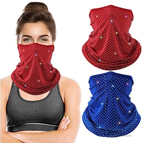 Bling Neck Gaiter Multifunctional Windproof UV Protection Balaclava Face Scarf