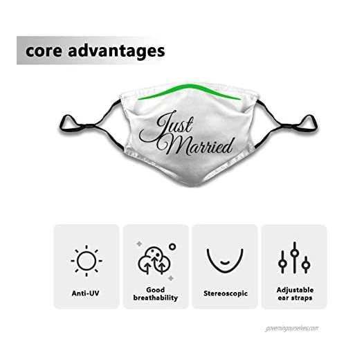 Couple Wedding Mouth Cover Washable With 4 Pcs Filters Reusable Face Bandanas Dust-Proof Balaclava for Men Women