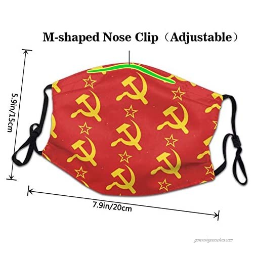 Face mask Balaclava Neck Gaiter Face Cover Reusable Bandana Retro Russian Soviet Flag