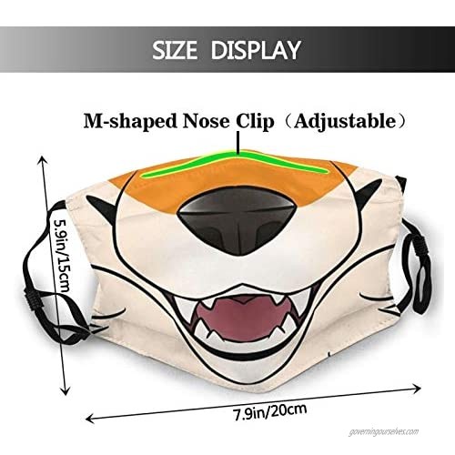 Fox Mask Washable Animal Funny Cute Fox Face Mask Balaclava for Adult Filters
