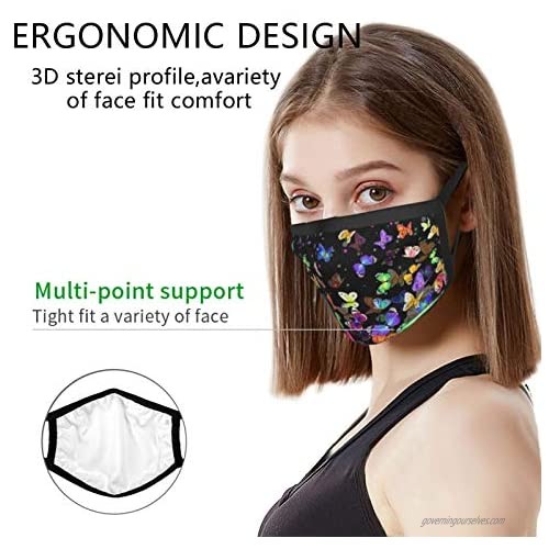 KZEMATLI Face Cover Protection Reusable Washable Dust Breathable Outdoor for Unisex Women Men
