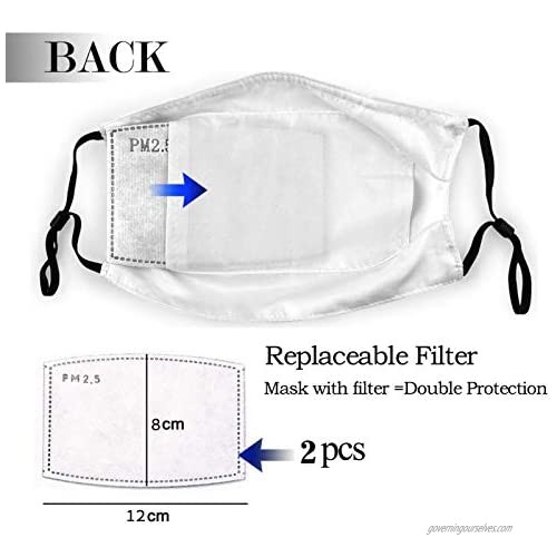 Mental Health Awareness Ribbon Mask Balaclava Bandanas Reusable Fabric Mask with 2 Filter