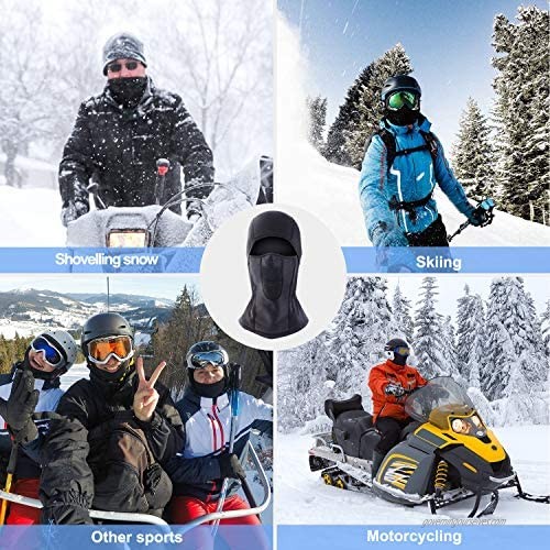 MIRACOL Balaclava Ski Face Mask Waterproof Windproof Thermal Fleece Neck Gaiter Winter Sports Headwear for Skiing