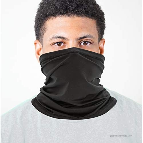 PFFY 2/4 Packs Neck Gaiter for Men Women Bandana Fabric Face Cover Mask Reusable