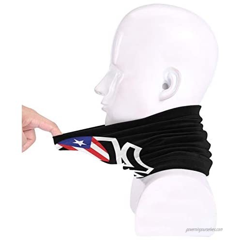 Puerto Rico Flags Rican Bandanas Neck Gaiter Headwrap Head Scarf New York Skiing Face Mask Balaclava Black